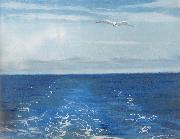 William Stott of Oldham Seagulls Astern oil painting artist